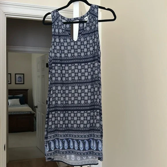 Navy Sundress Blue Old Navy Dress Old Navy Dresses Old Navy Sundress Size M  Blue Geometric